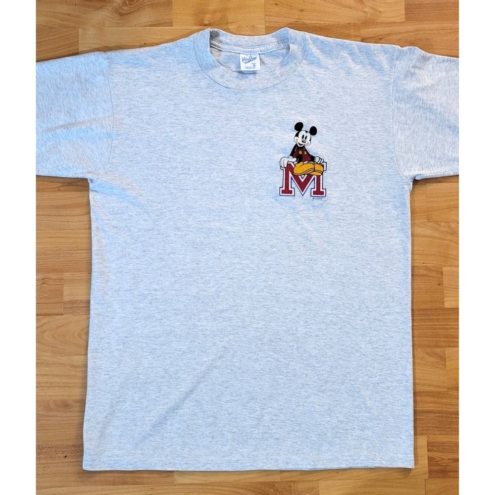 Vintage Mickey Mouse Velva Sheen Classic Disney T-Shirt Light Gray, Medium
